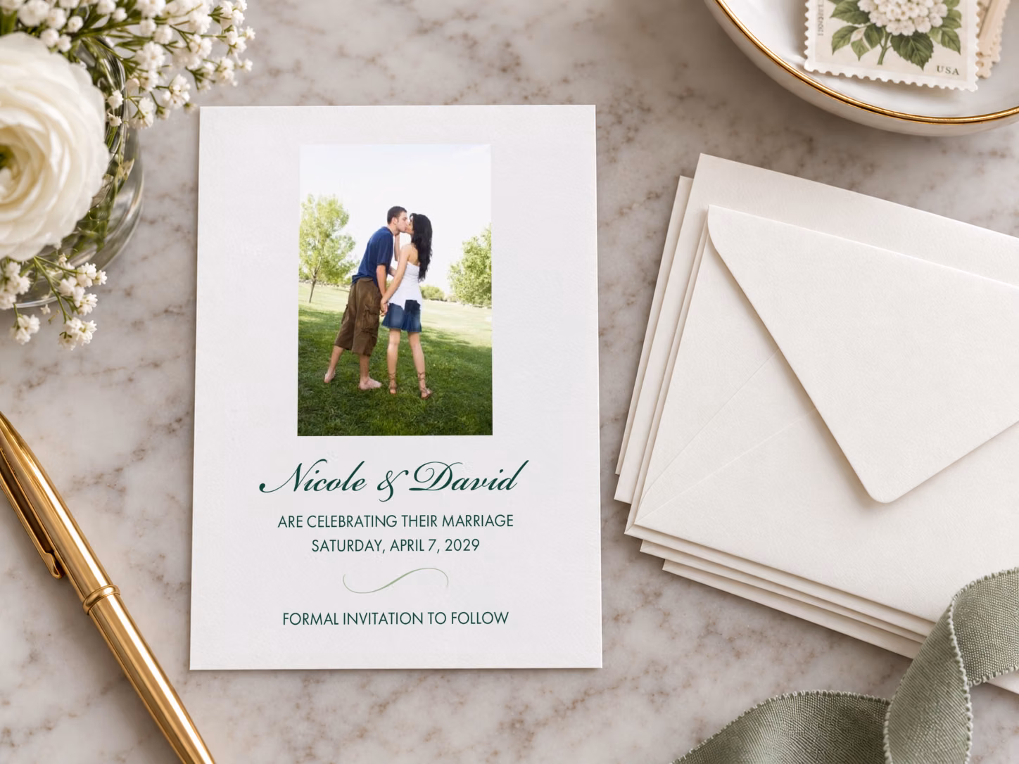 Example save the dates design
