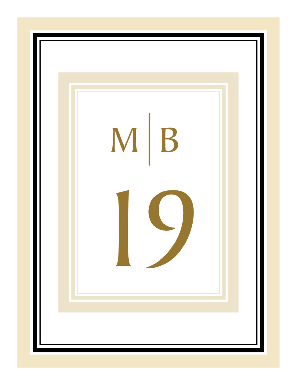 Baker_Signet_Monogram_01 Contemporary and Classic Table Numbers