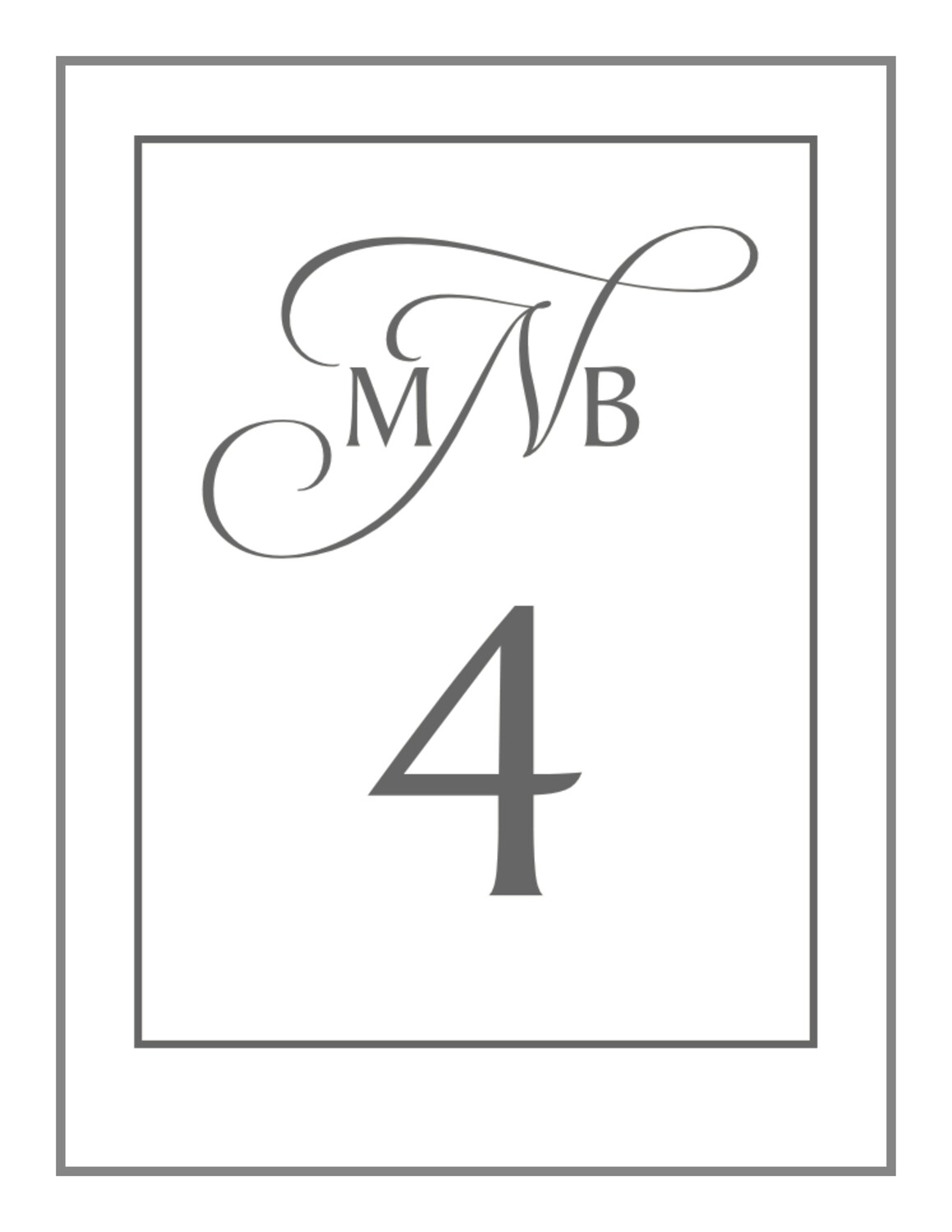 Baker_Signet_Monogram_03 Contemporary and Classic Table Numbers
