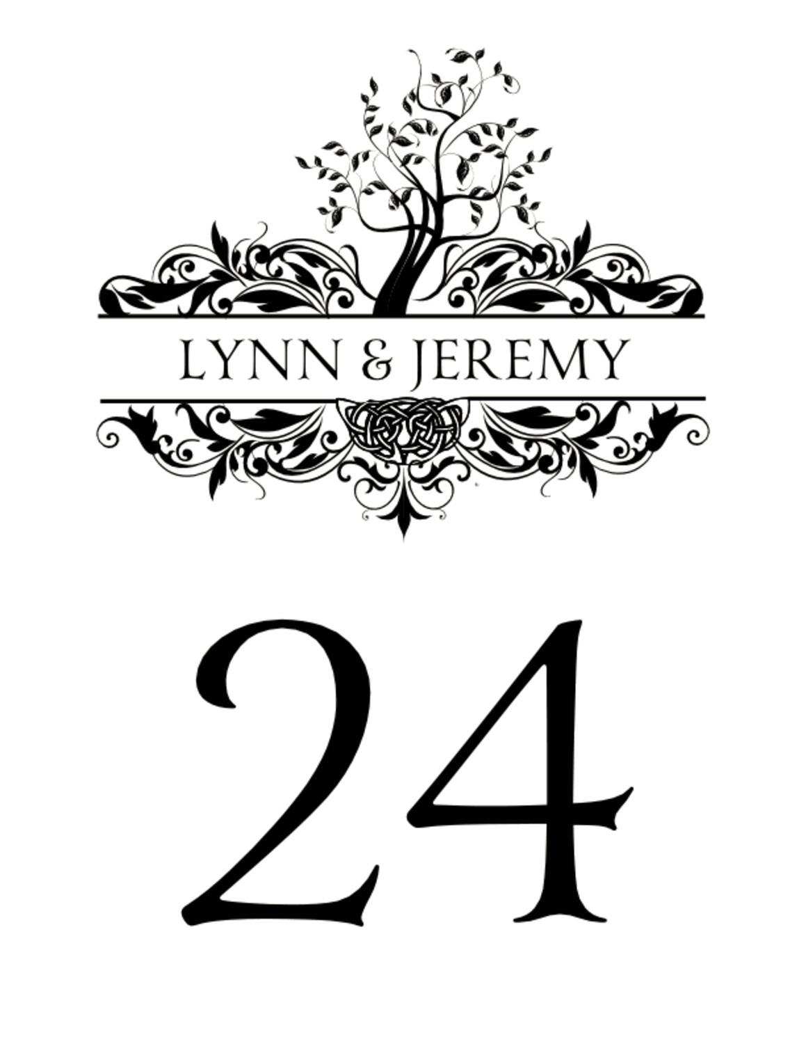 Celtic Tree of Life Monogram