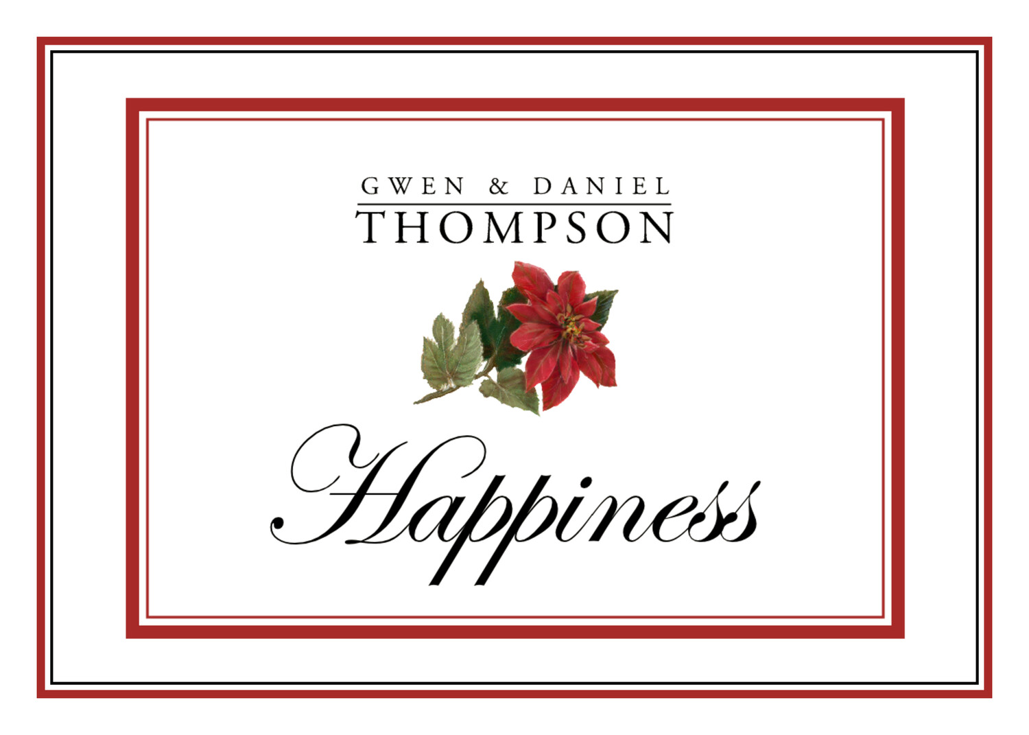 Poinsettia Winter, Snowflake, and Holiday Table Names