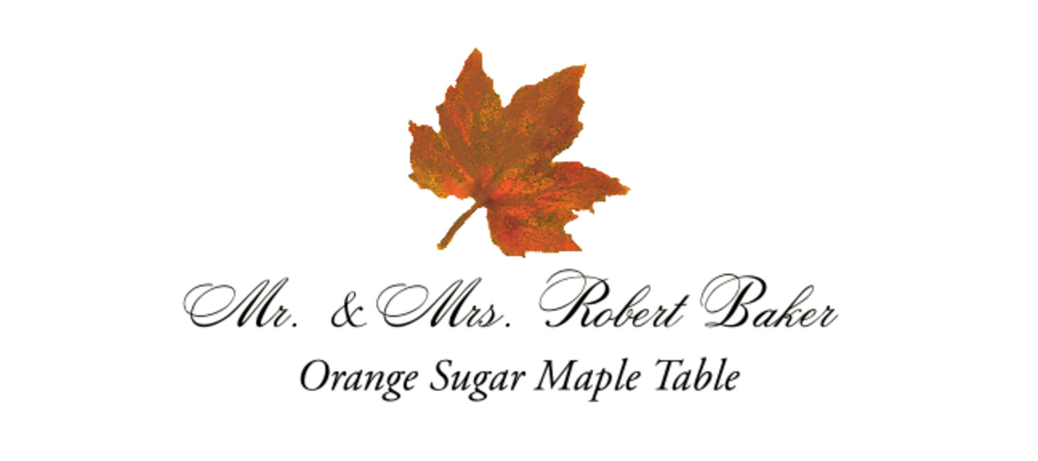 Orange Sugar Maple Colorful Leaf Autumn/Fall Leaves Place Cards