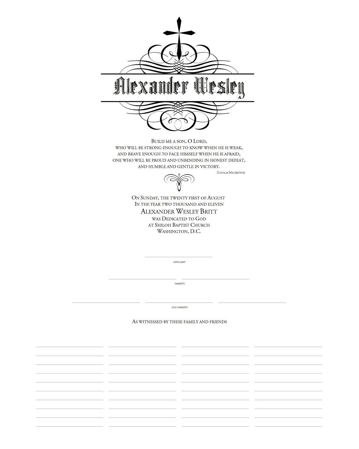 Christian Cross Flourish