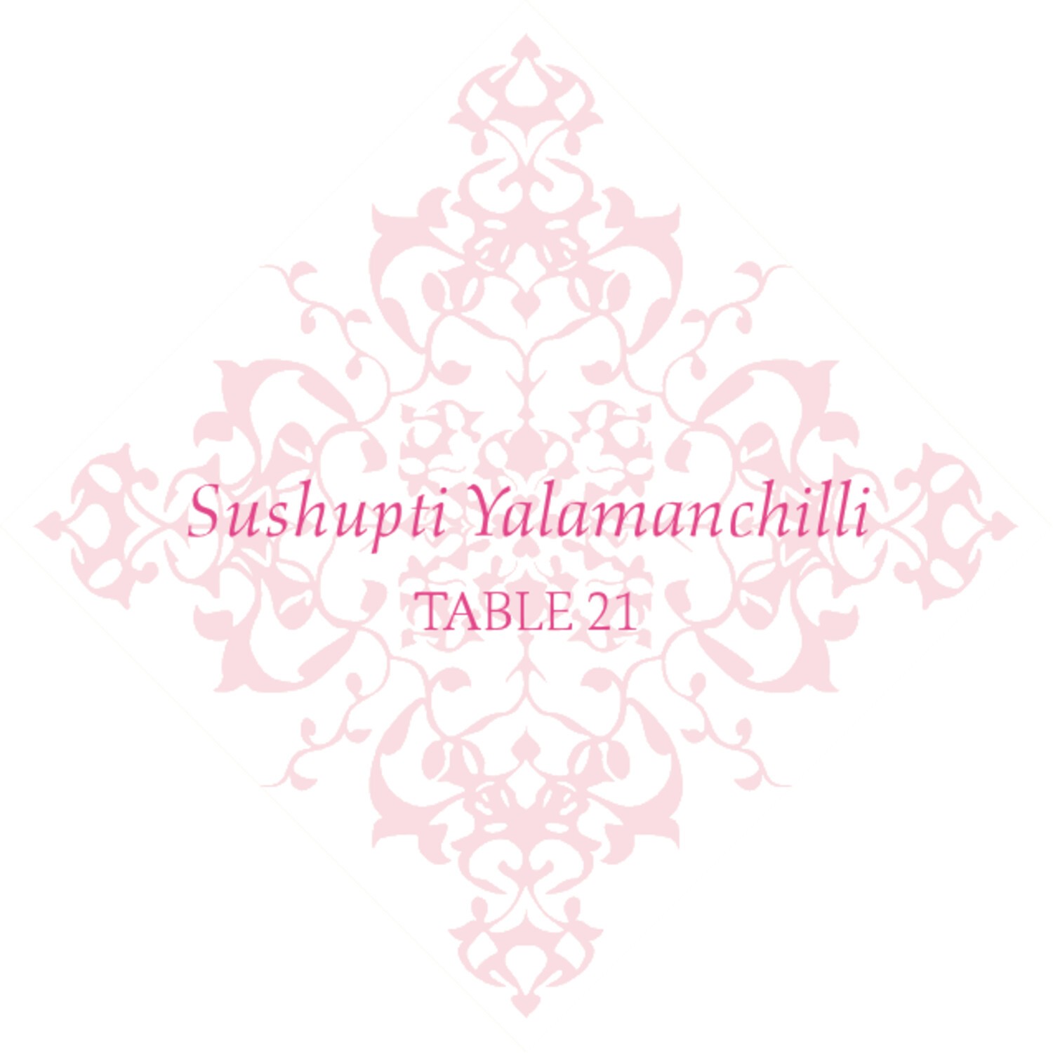 Diamond Mandala Contemporary and Classic Place Cards