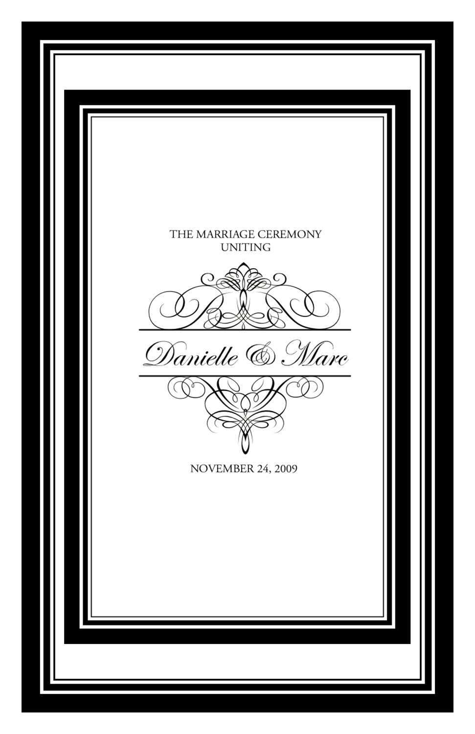 Flourish Monogram 01 Contemporary and Classic Wedding Programs