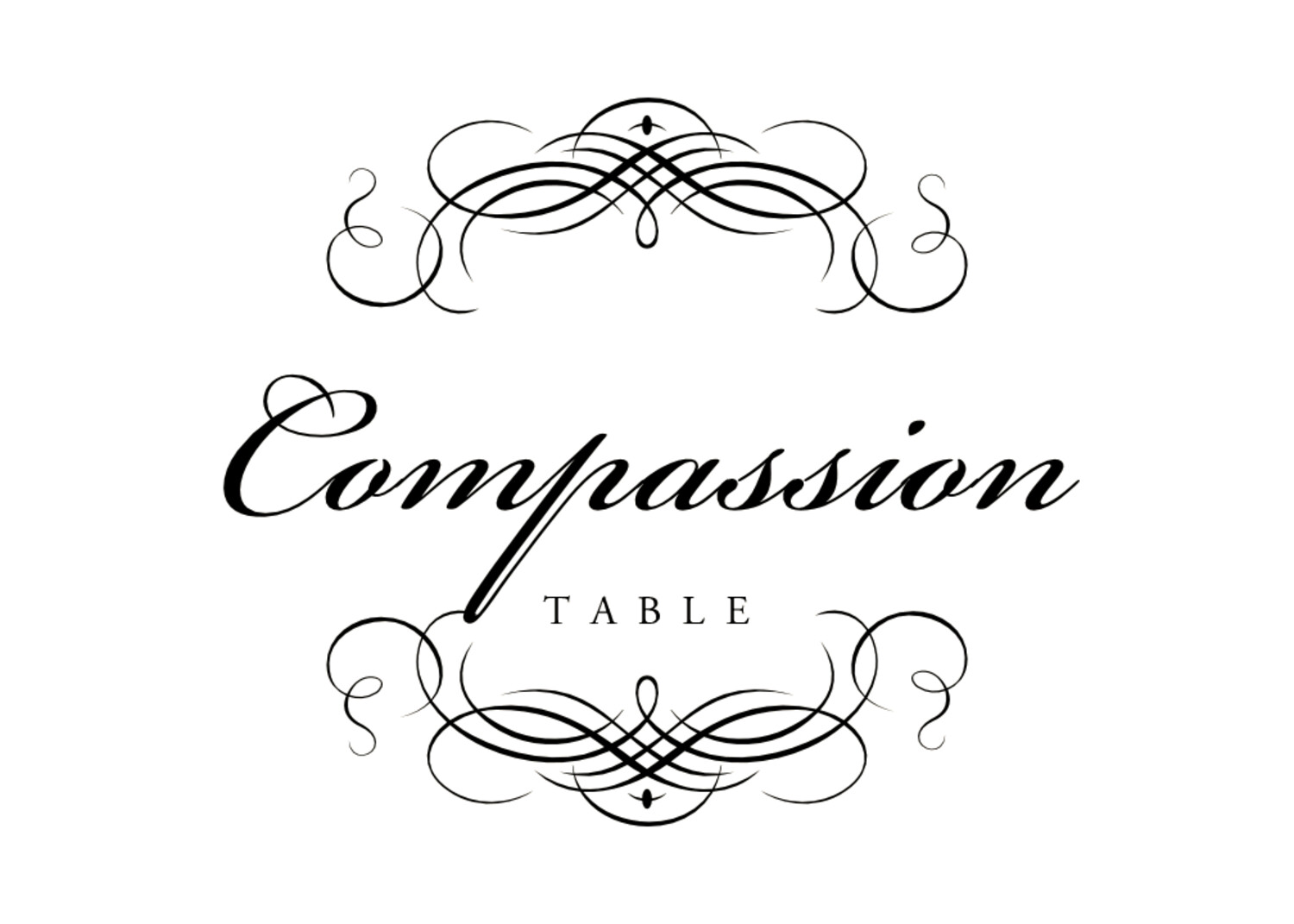 Flourish Monogram 03 Contemporary and Classic Table Names
