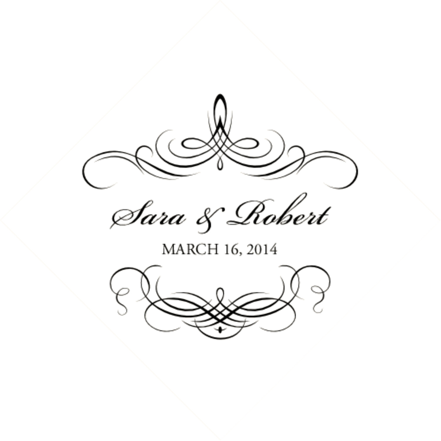 Flourish Monogram 04 Contemporary and Classic Favor Tags