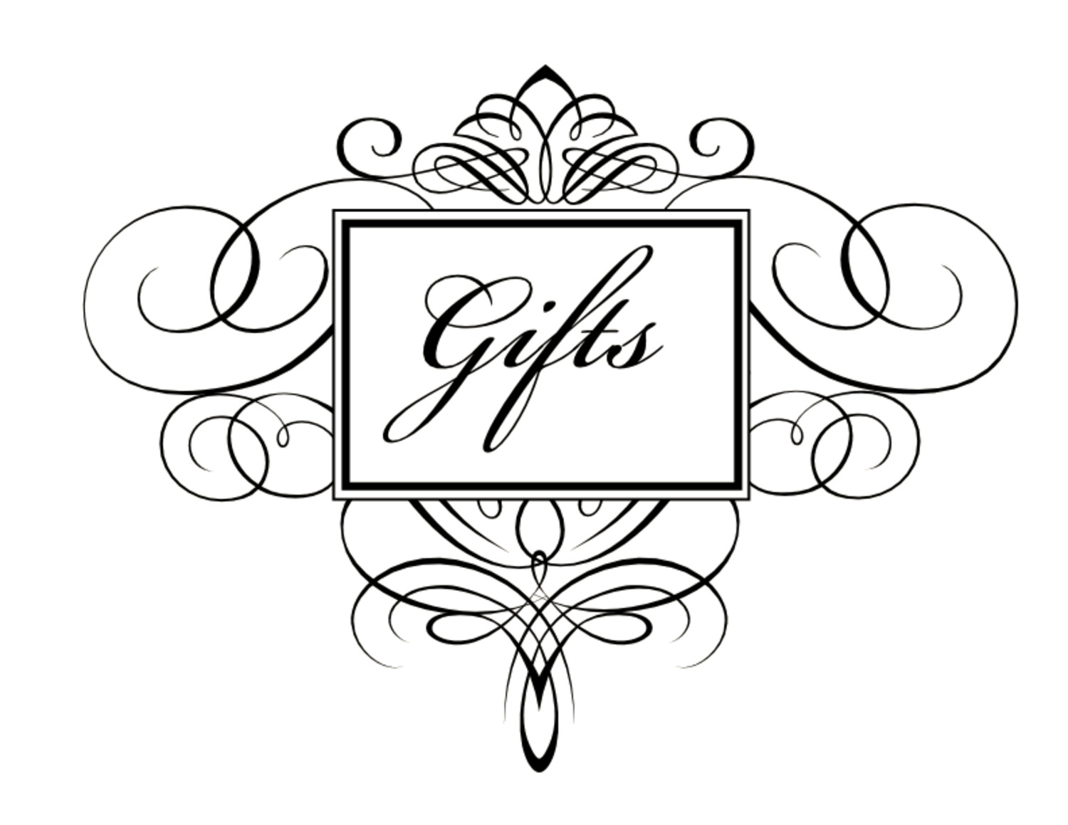 Flourish Monogram 15 Contemporary and Classic Table Names