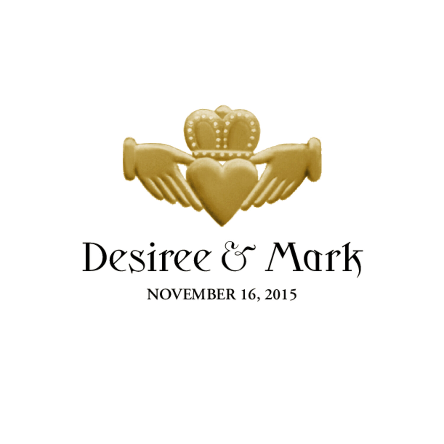 Gold Claddagh Celtic Theme Wedding Favor Tags