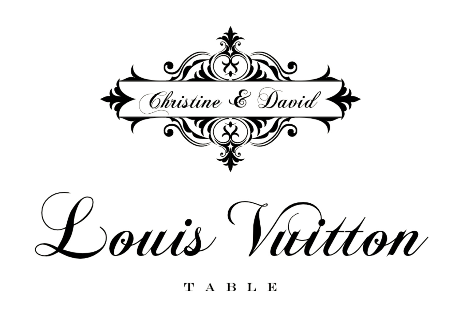 Golden Slipper Contemporary and Classic Table Names