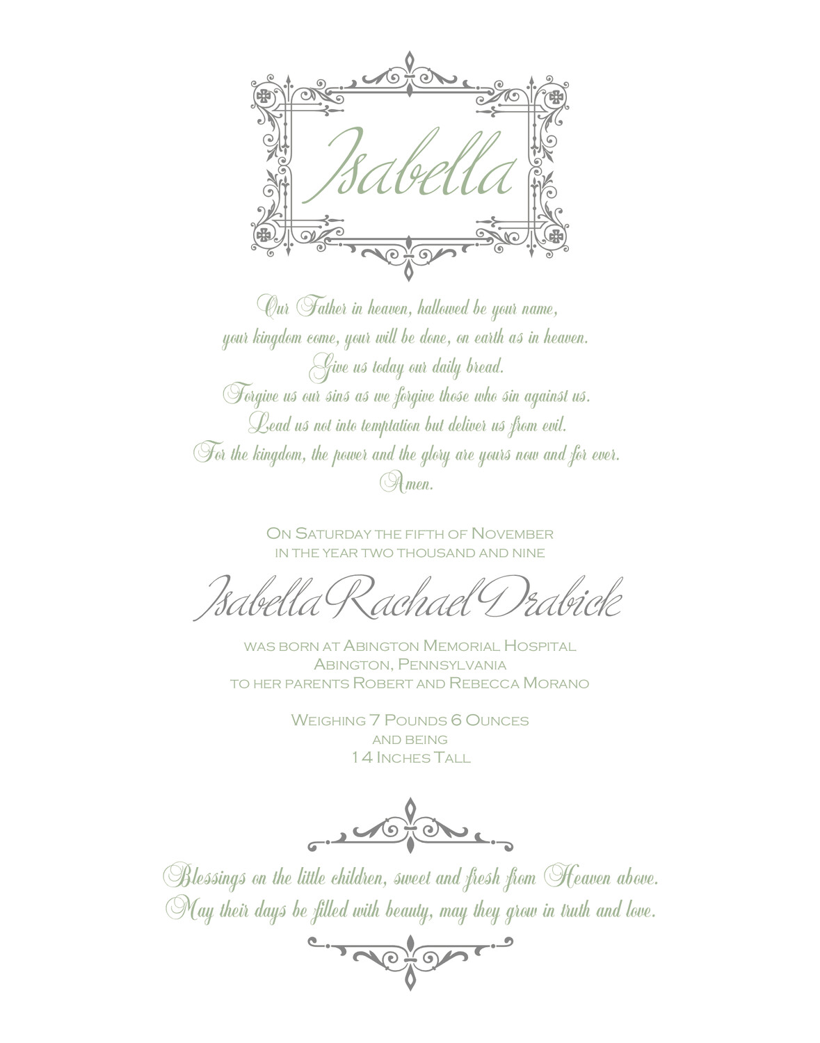 Gothic Paisley Monogram Flourish
