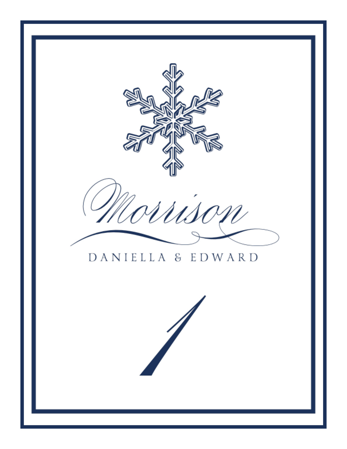 Snowflake Drawings Assortment Winter, Snowflake, and Holiday Table Numbers
