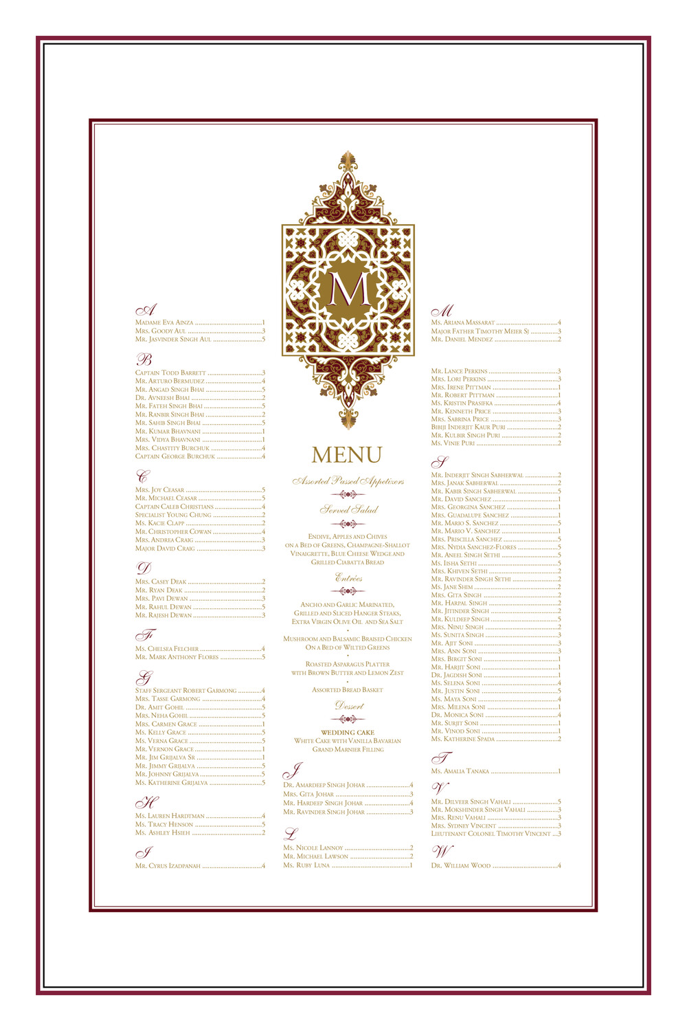 Dharma-Enlightened Indian Wedding Seating Charts