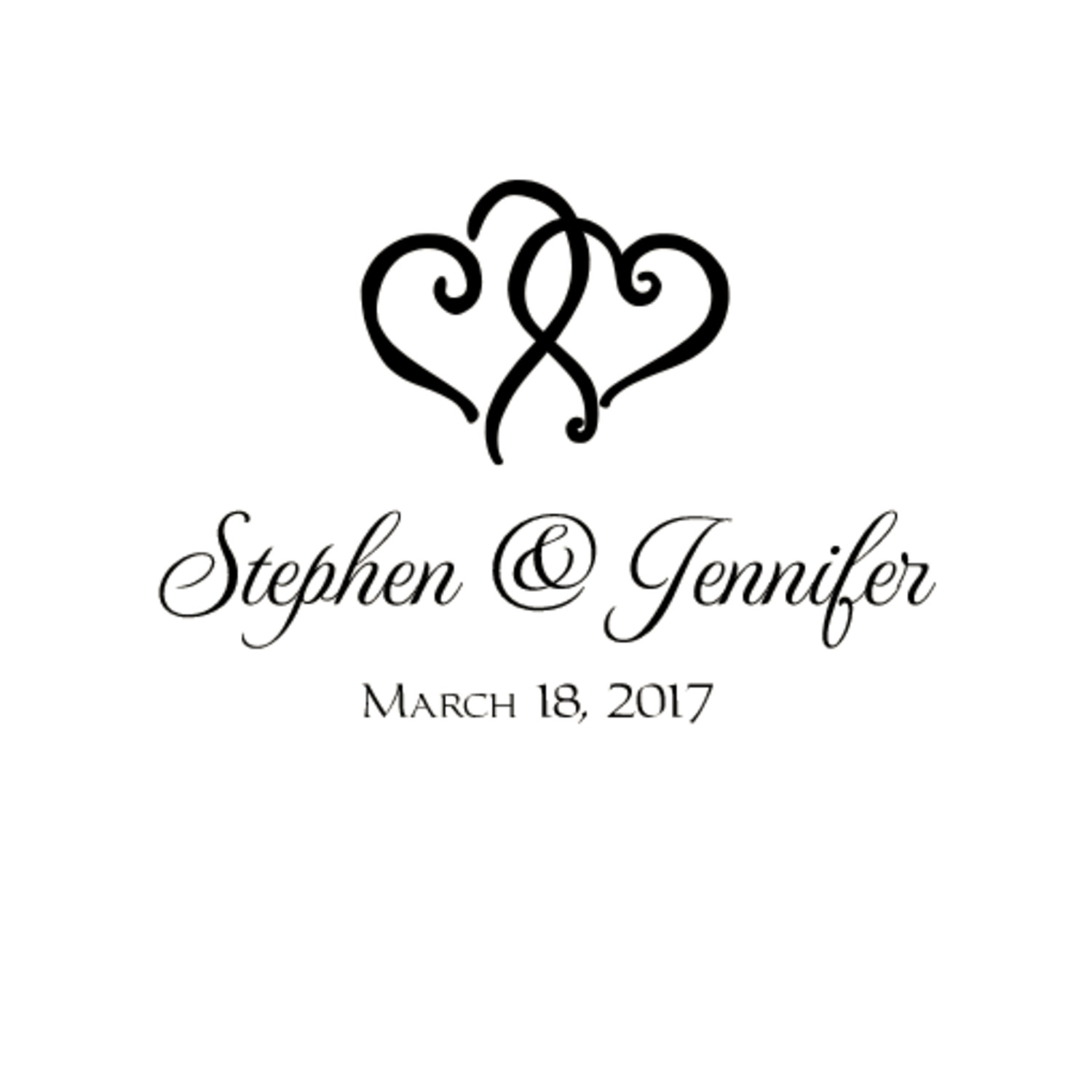 Linked Hearts Contemporary and Classic Favor Tags