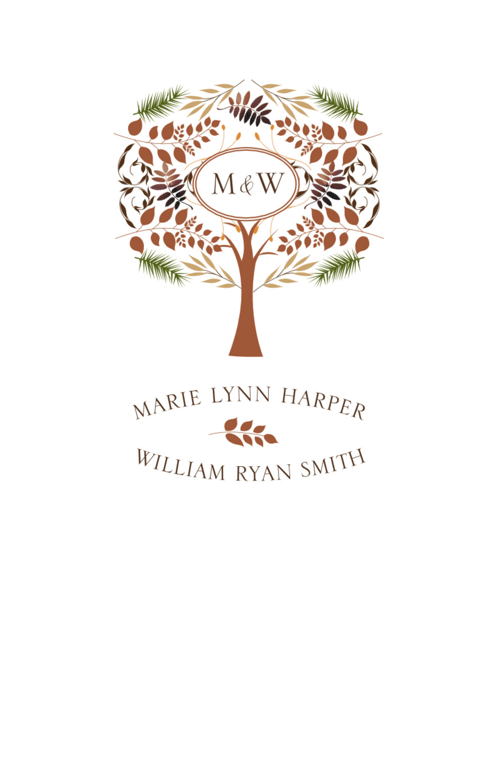 Peaceful Autumn 03 Autumn/Fall Leaves Wedding Programs