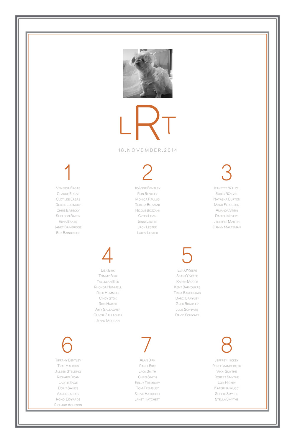 Simple Affair Photography Photography Wedding Seating Charts
