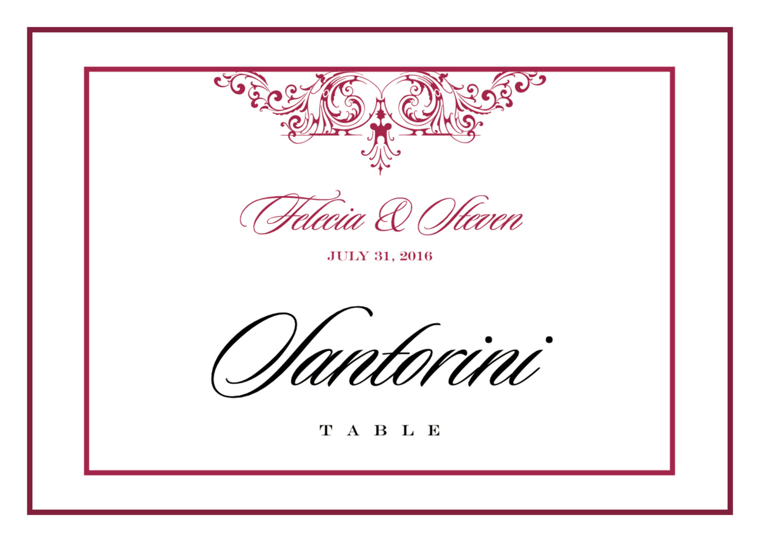 Song Contemporary and Classic Table Names