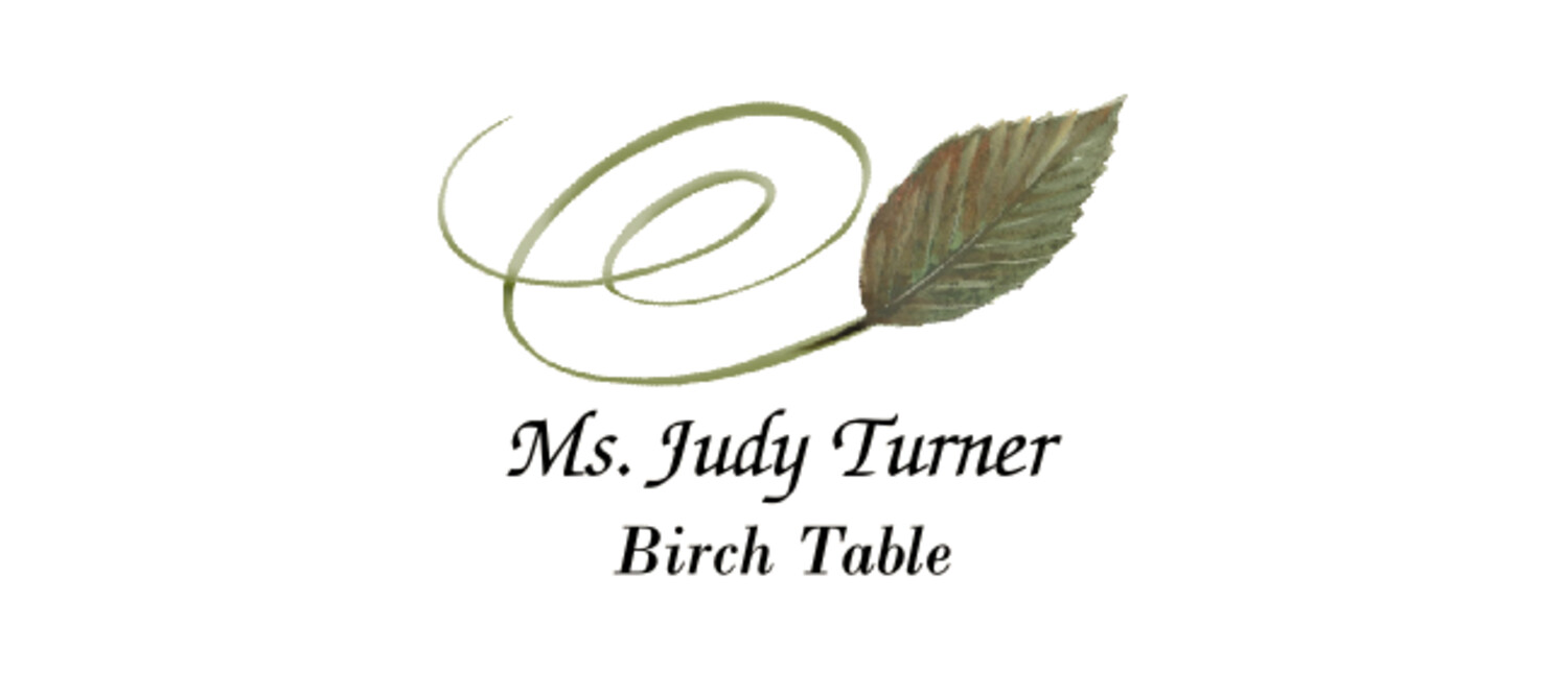 Birch Swirly Leaf Autumn/Fall Leaves Place Cards