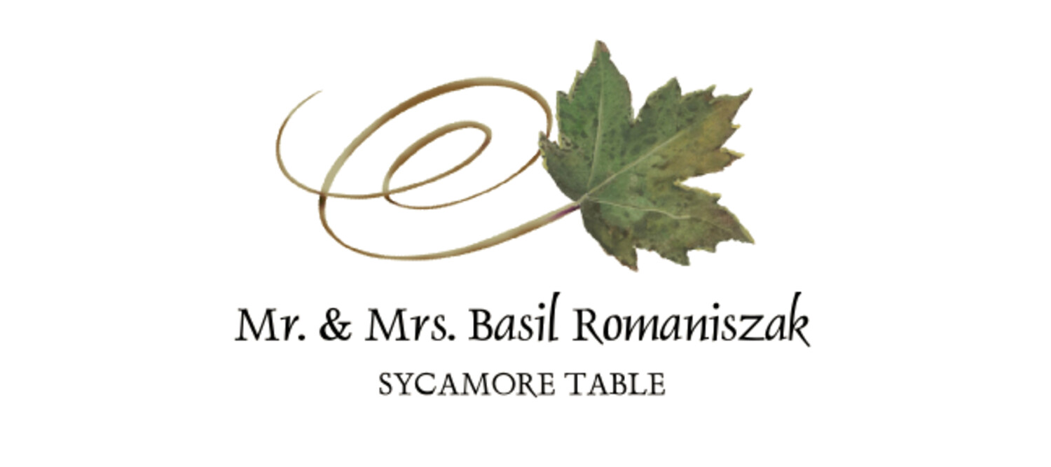 Sycamore Swirly Leaf Autumn/Fall Leaves Place Cards