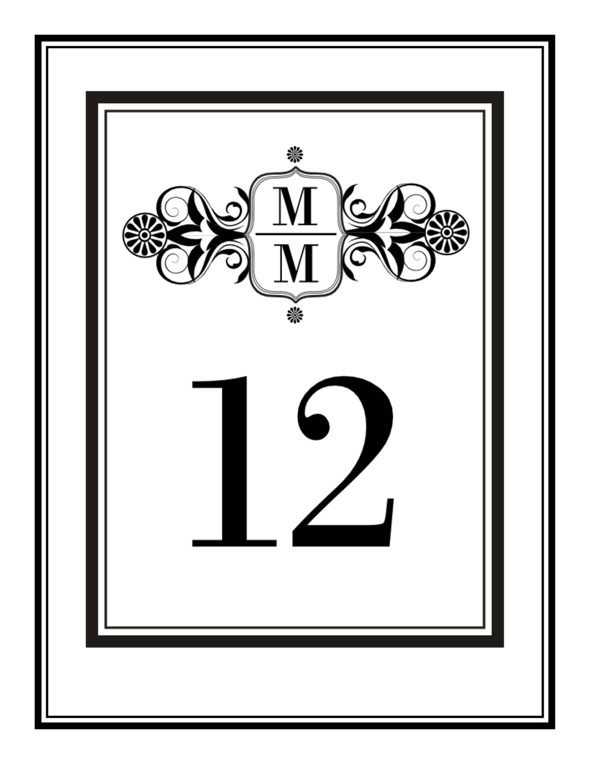 Time Traveler Contemporary and Classic Table Numbers