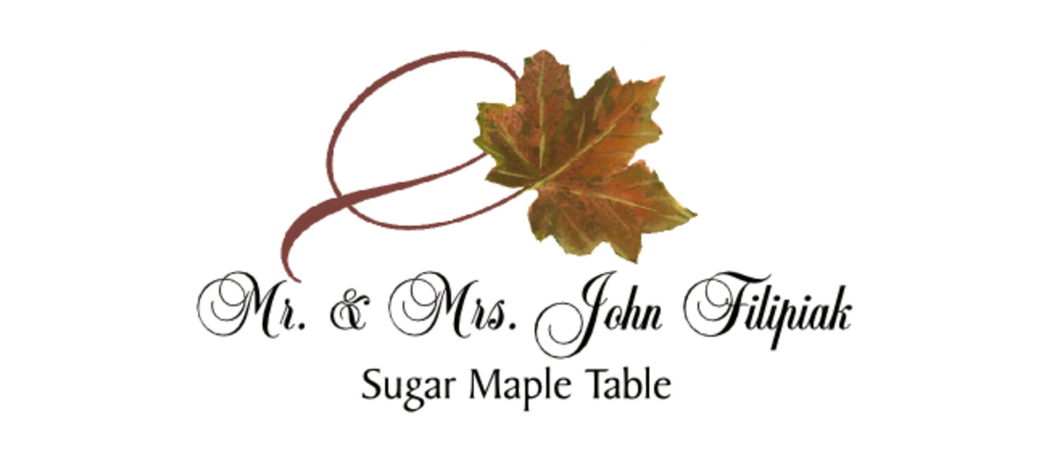 Sugar Maple Twisty Leaf Autumn/Fall Leaves Place Cards