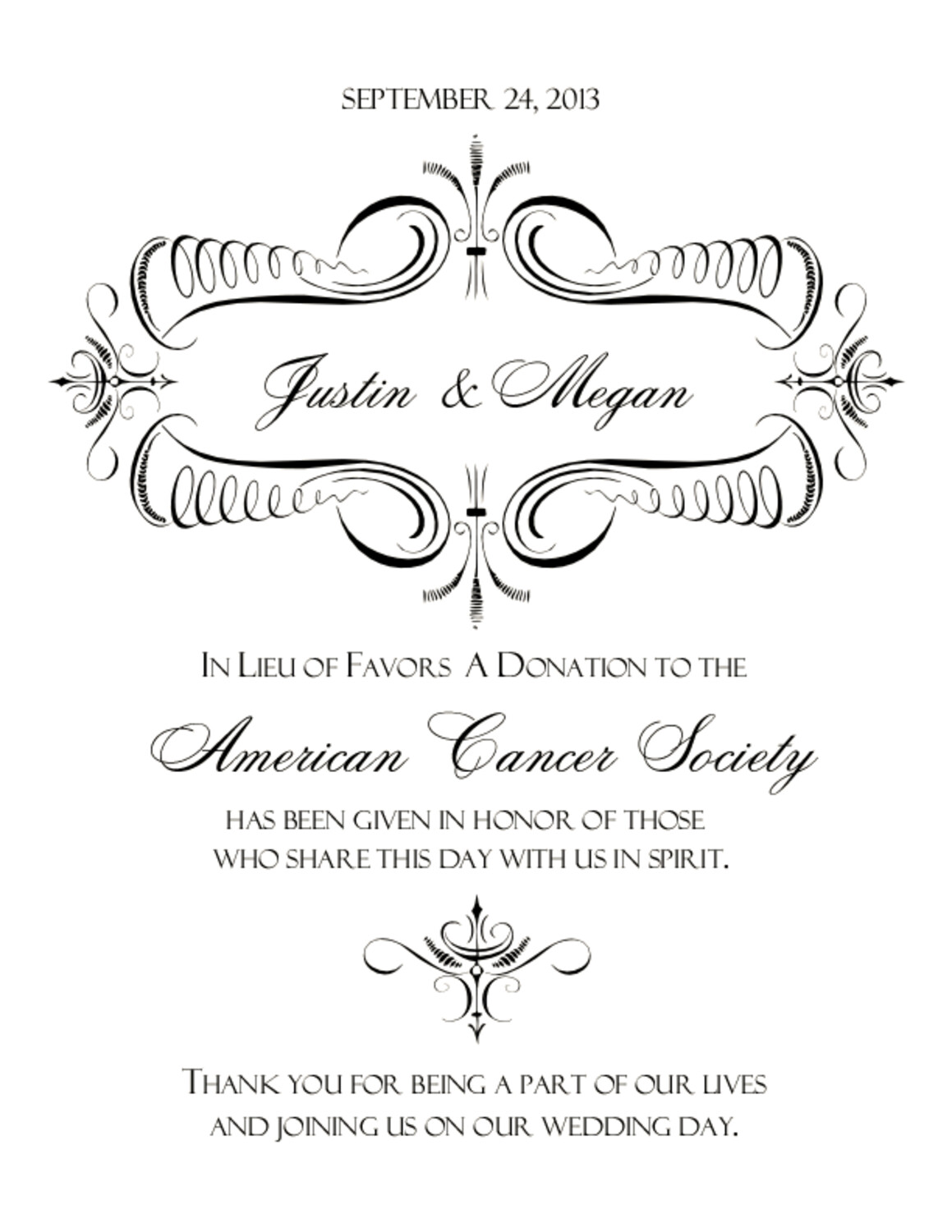 Victorian Frame 0086 Contemporary and Classic Donation Cards