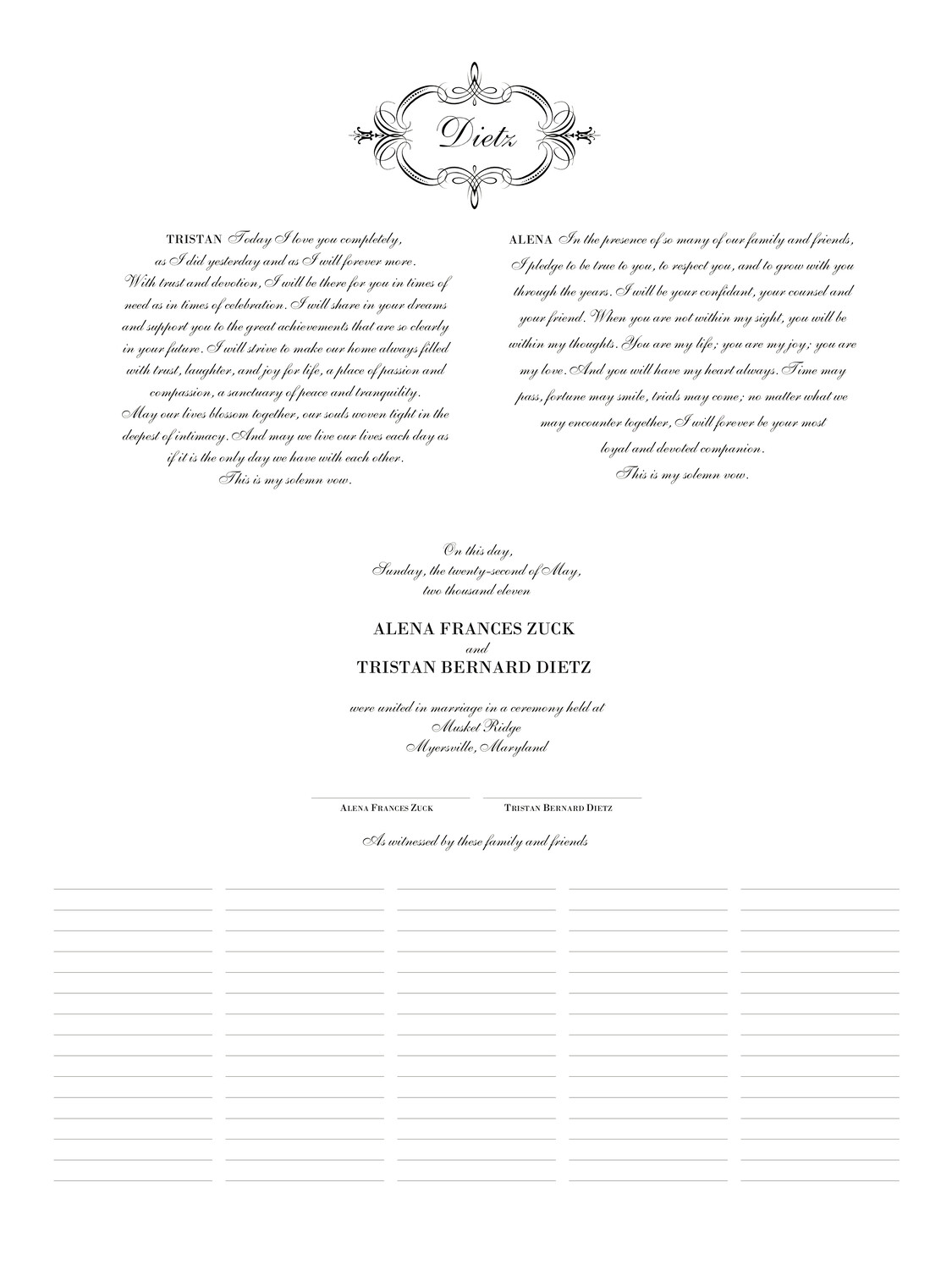 Elegance Traditional Contemporary and Classic Wedding Certificates