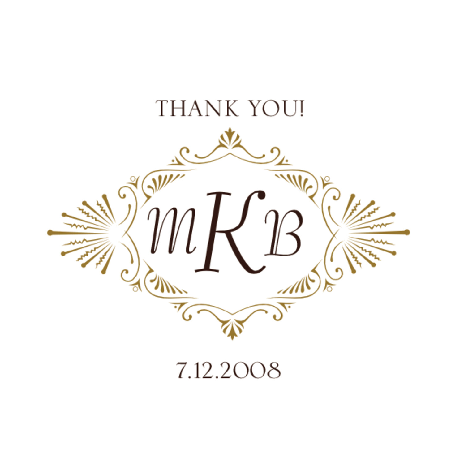 Carmine Tango Monogram Contemporary and Classic Favor Tags