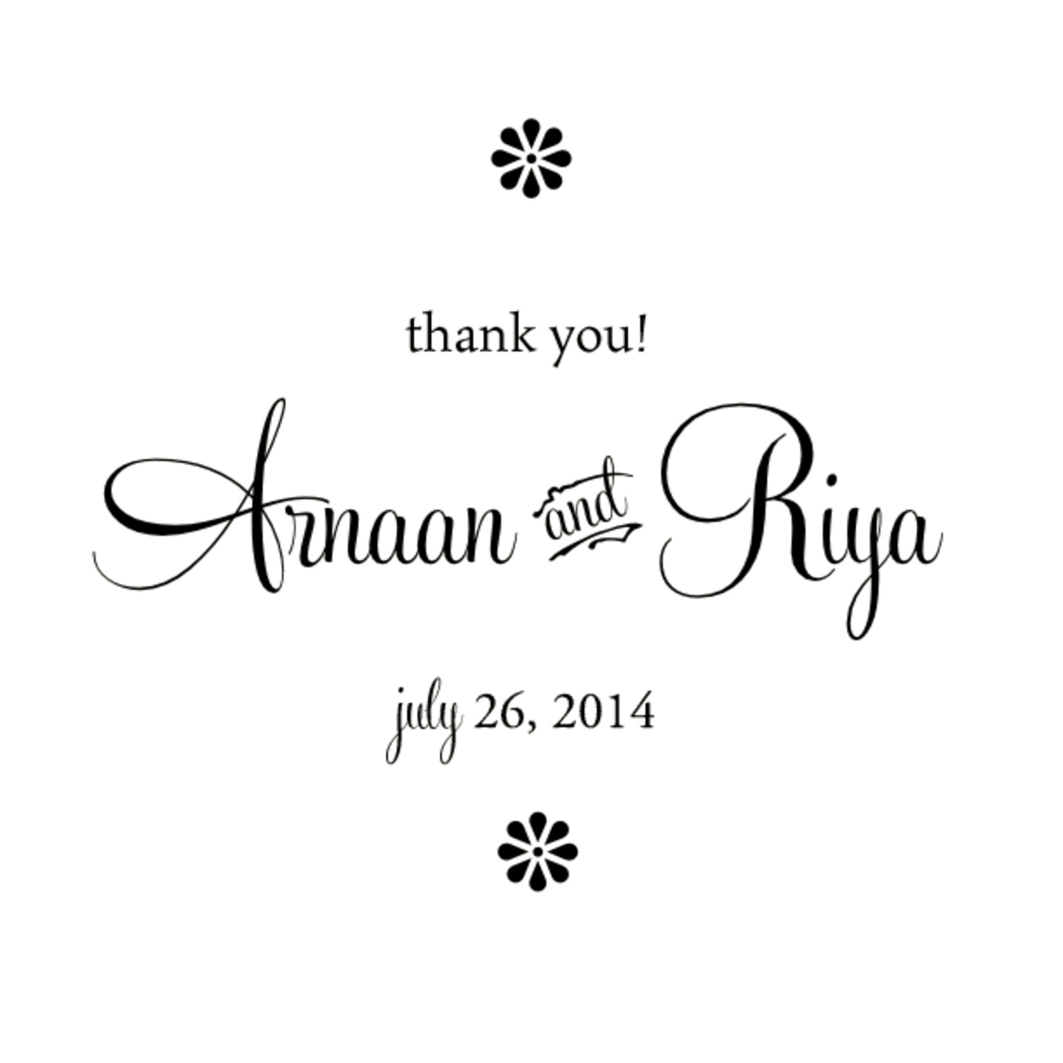 Feel Script Monogram Contemporary and Classic Favor Tags