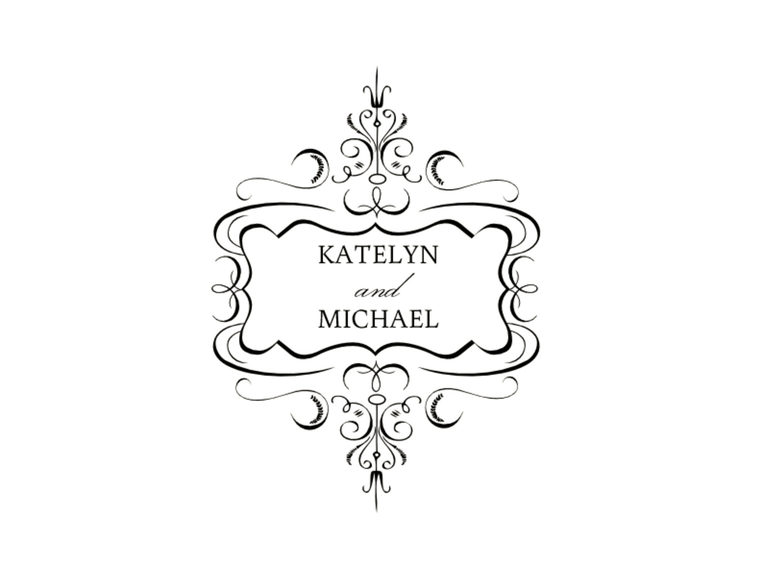 Monsieur Victorian Frame Contemporary and Classic Donation Cards