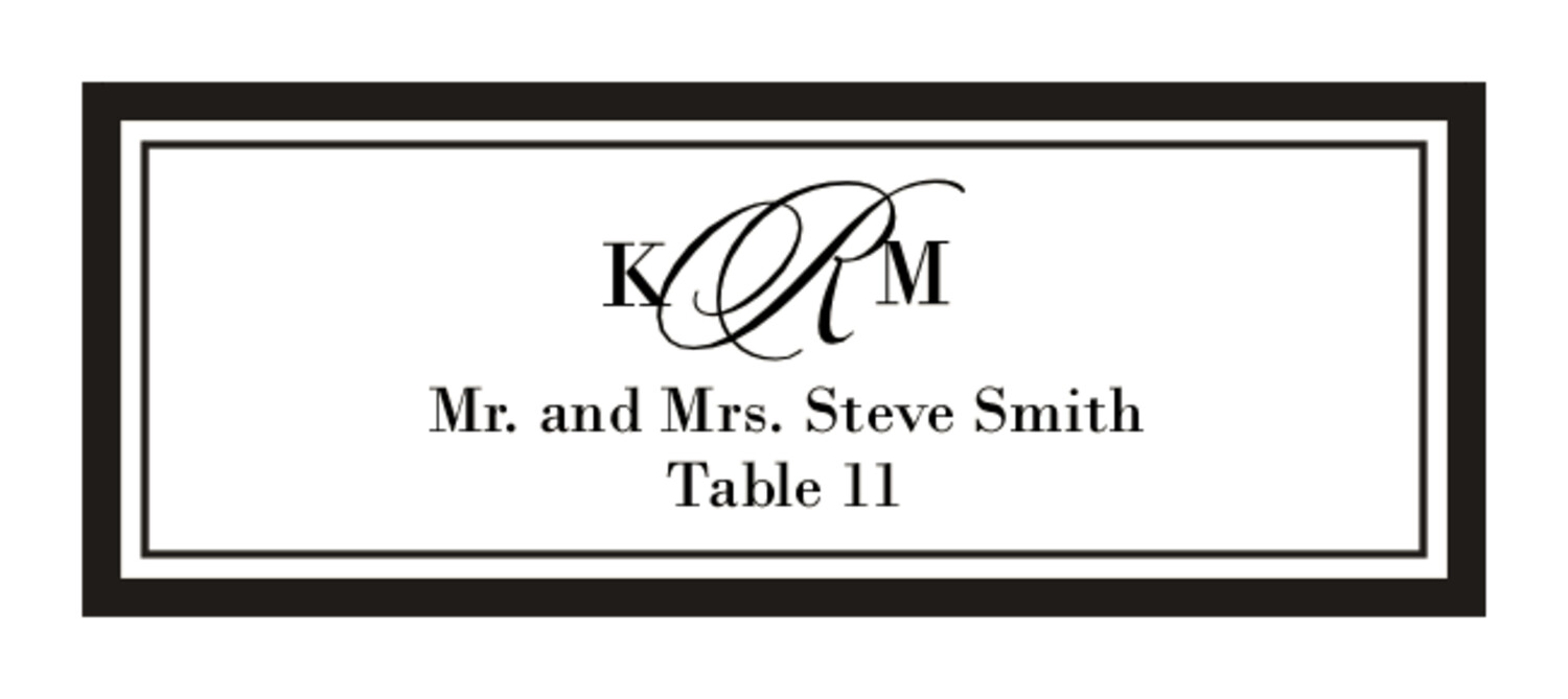 Sloop Monogram Contemporary and Classic Place Cards