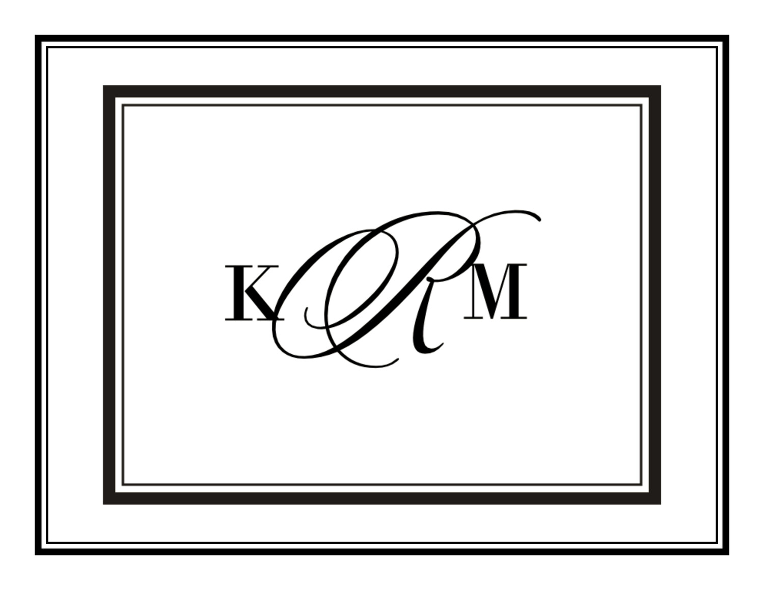 Sloop Monogram Contemporary and Classic Thank You Notes