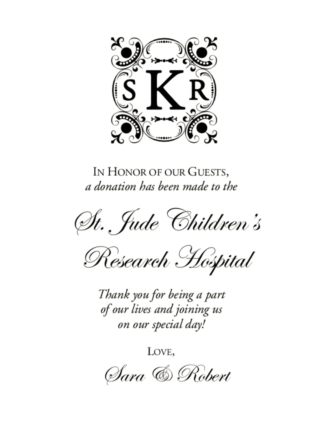 Your Highness Contemporary and Classic Donation Cards