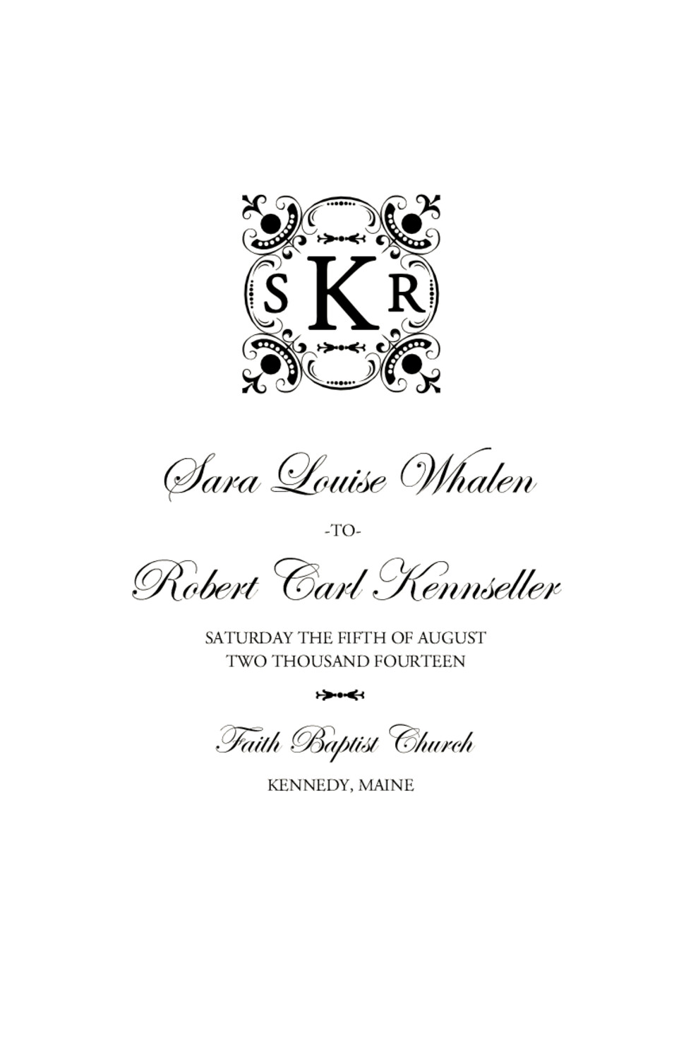 Your Highness Contemporary and Classic Wedding Programs