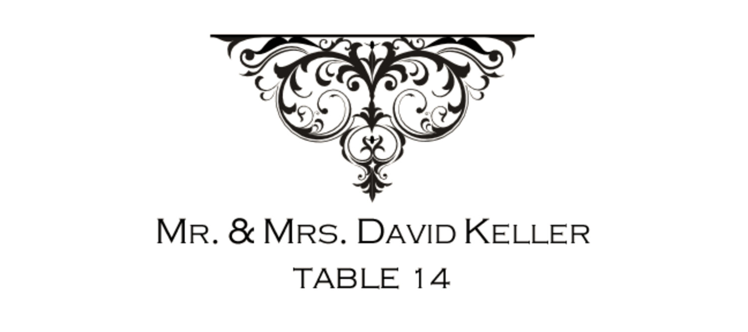 Abbey Cocktail Contemporary and Classic Place Cards