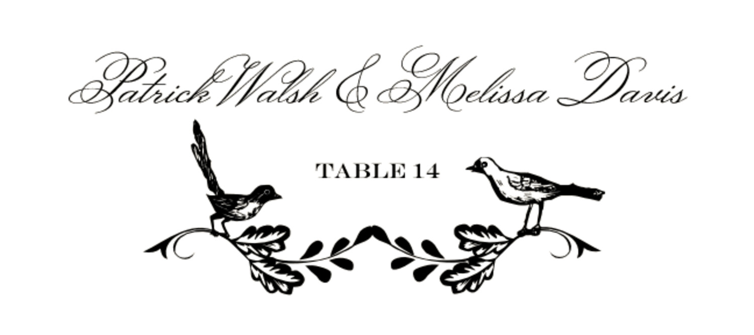 Woodcut Birds Birds and Butterflies Place Cards