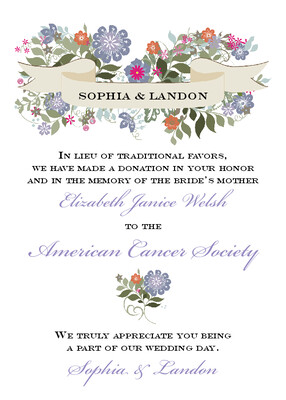 Flat donation card