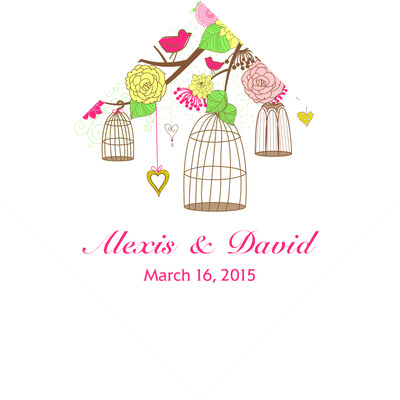 Assorted Flowers and Monogram