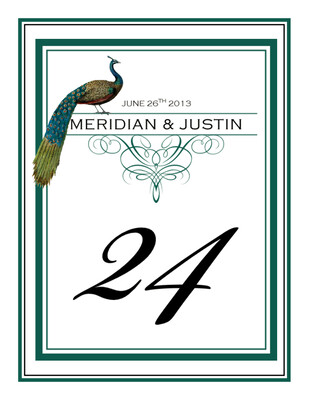 Peacock Flourish Monogram