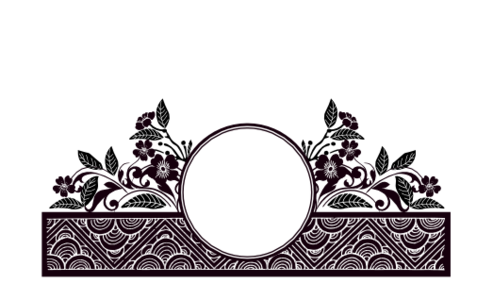 Monogram: Cherry Blossom Pattern Chinese Monogram