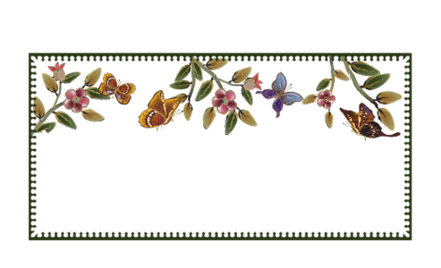 Monogram: Cherry Blossoms and Butterflies Chinese Monogram