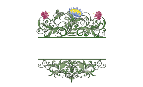 Monogram: Colorful Moon Bloom Botanical Monogram
