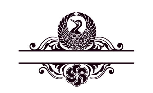 Monogram: Crane Pattern Chinese Monogram