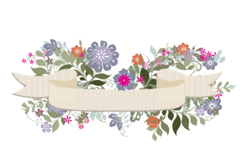 Monogram: Garden Flurry Banner 01 Botanical Monogram