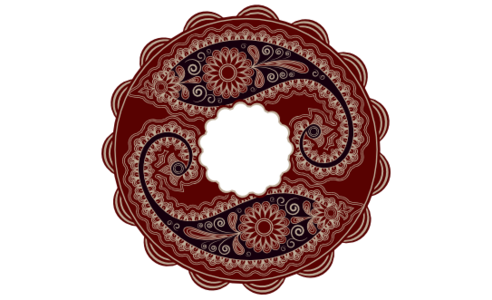 Monogram: Paisley Circle Indian Monogram