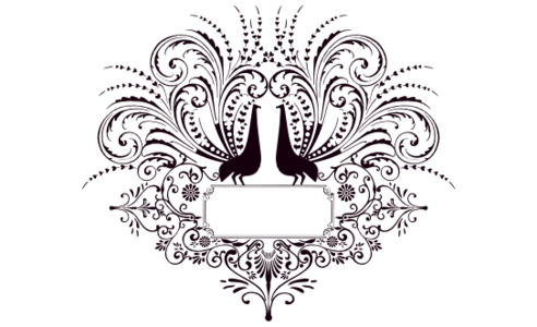Monogram: Passionate Peacock Indian Monogram