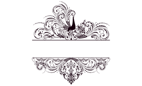 Monogram: Pretty Peacock Indian Monogram