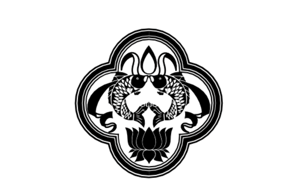 Cultural Illustrations Auspicious Symbol Badge - Golden Fish Artwork