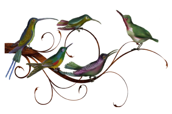 Birds and Butterflies Birdz Family Artwork
