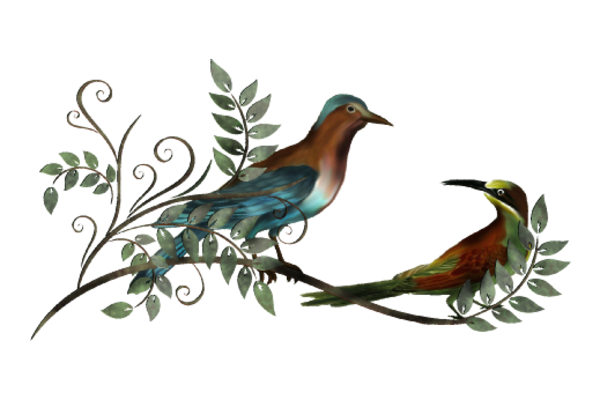 Birds and Butterflies Salli and Sammi Artwork